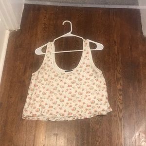 Rose accented boxy crop